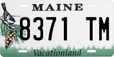 ME license plate 8371TM