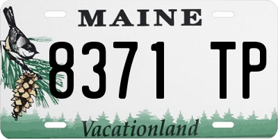 ME license plate 8371TP