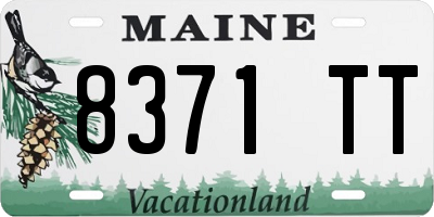 ME license plate 8371TT