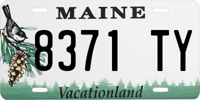 ME license plate 8371TY
