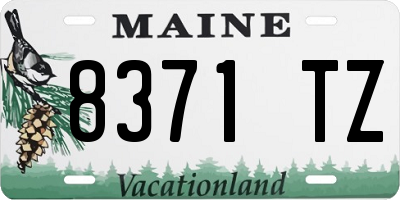 ME license plate 8371TZ