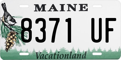 ME license plate 8371UF