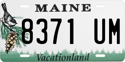 ME license plate 8371UM