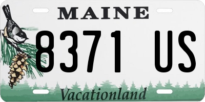 ME license plate 8371US