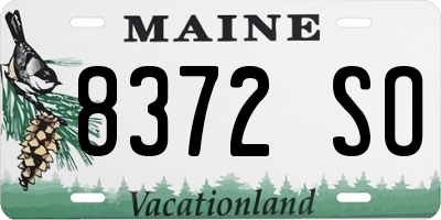 ME license plate 8372SO