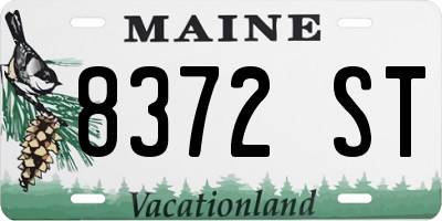 ME license plate 8372ST