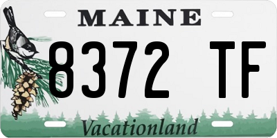ME license plate 8372TF