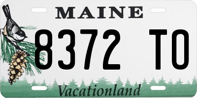 ME license plate 8372TO