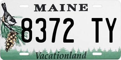 ME license plate 8372TY
