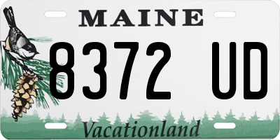 ME license plate 8372UD