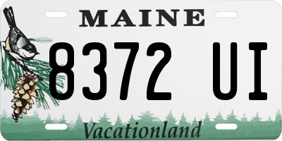 ME license plate 8372UI