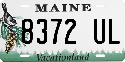 ME license plate 8372UL