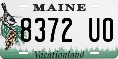 ME license plate 8372UO