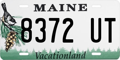 ME license plate 8372UT