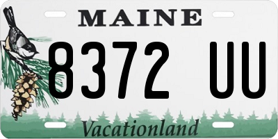 ME license plate 8372UU