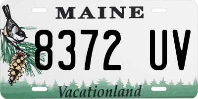 ME license plate 8372UV