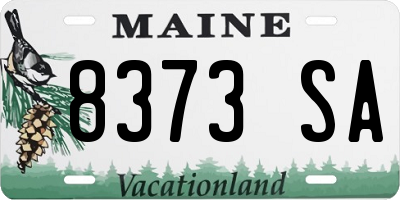 ME license plate 8373SA