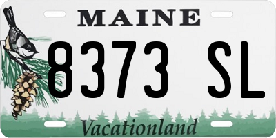 ME license plate 8373SL