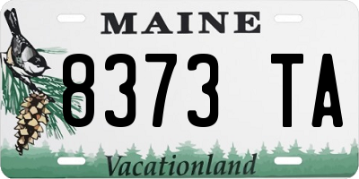 ME license plate 8373TA