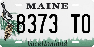 ME license plate 8373TO