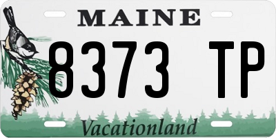 ME license plate 8373TP