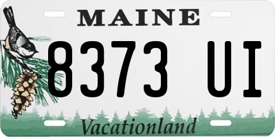 ME license plate 8373UI