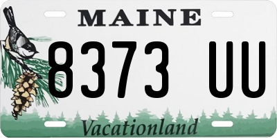 ME license plate 8373UU