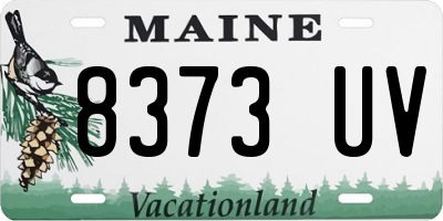 ME license plate 8373UV