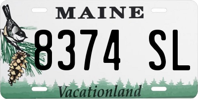 ME license plate 8374SL