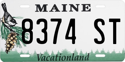 ME license plate 8374ST