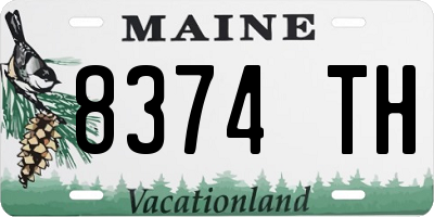 ME license plate 8374TH