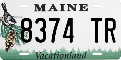 ME license plate 8374TR