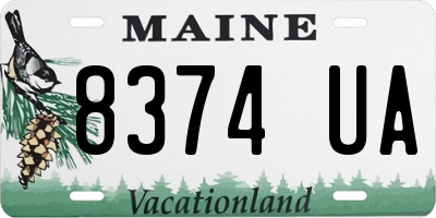 ME license plate 8374UA