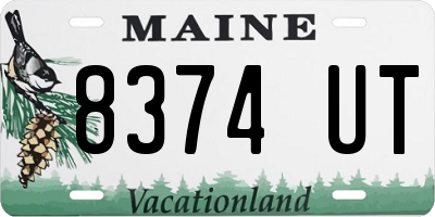 ME license plate 8374UT