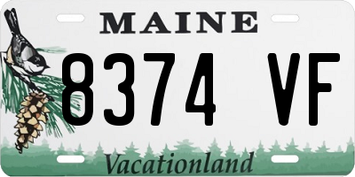 ME license plate 8374VF