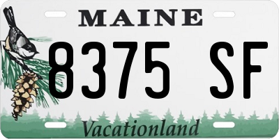 ME license plate 8375SF