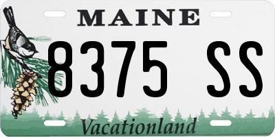 ME license plate 8375SS