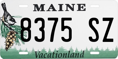 ME license plate 8375SZ