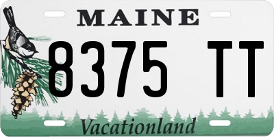 ME license plate 8375TT