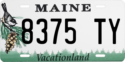 ME license plate 8375TY