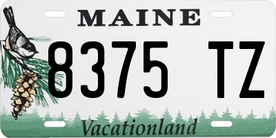 ME license plate 8375TZ