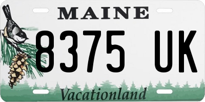 ME license plate 8375UK