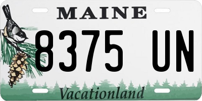 ME license plate 8375UN