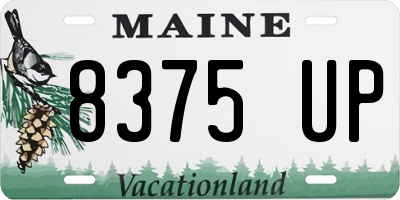 ME license plate 8375UP