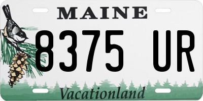 ME license plate 8375UR