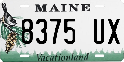 ME license plate 8375UX