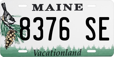 ME license plate 8376SE