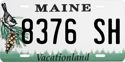 ME license plate 8376SH