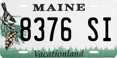 ME license plate 8376SI