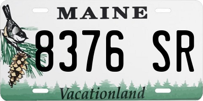 ME license plate 8376SR